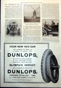 Print Wolseley Car Holland Windmill Sheffield Simplex Chassis N E C Car 1912