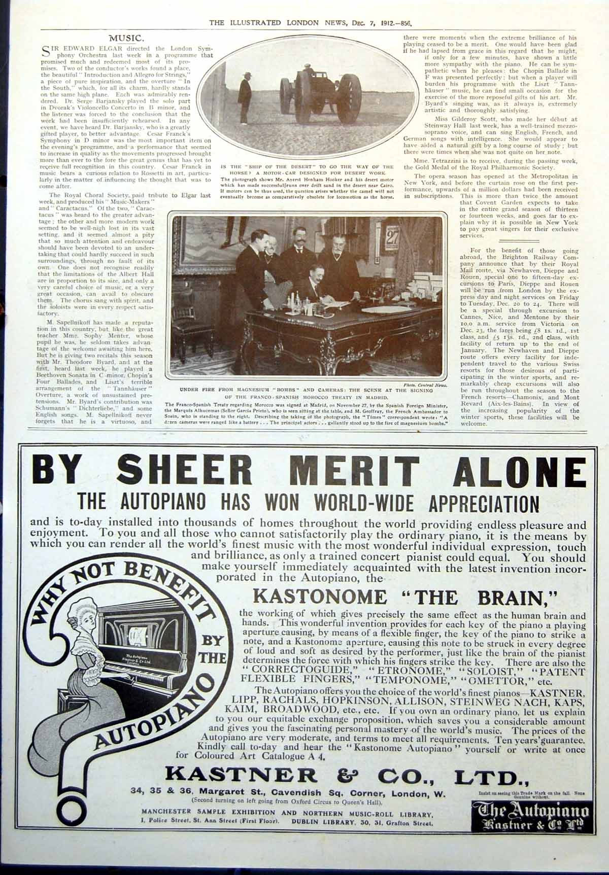 Old A Hooker Desert Motor Car Signing Franco Spanish Morocco Treaty1912 20th