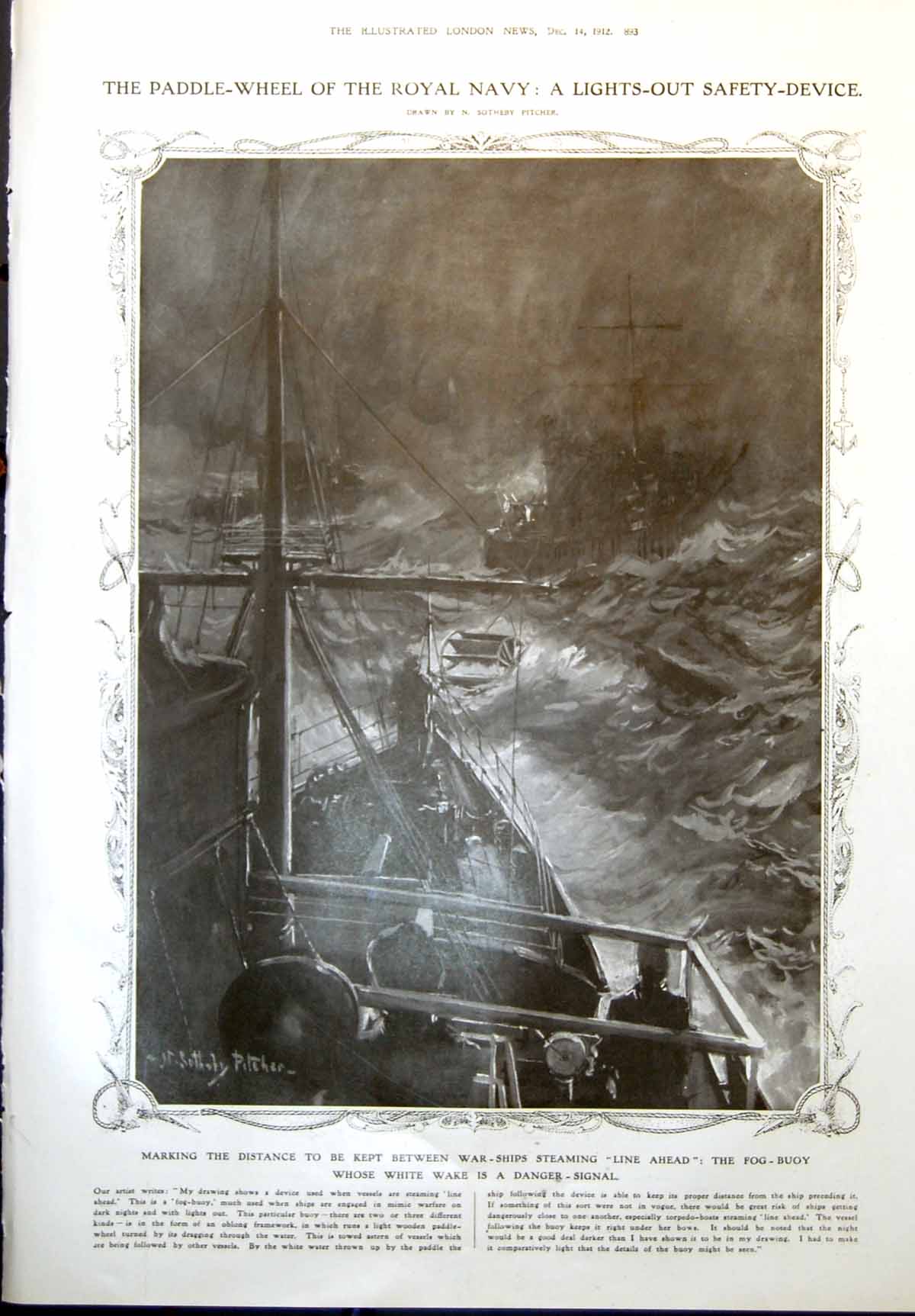 Old Fog Buoy Distance Between War Ships St James Palace Throne Room 1912 20th