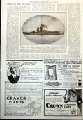Old Print Battle Ship Centurion Collided Sank Italian Steamer Derna 1912 20th