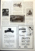 Old Print Paragon Fing Side Car Sunbeam Cabriolet Body Humber Cycle 1912 20th