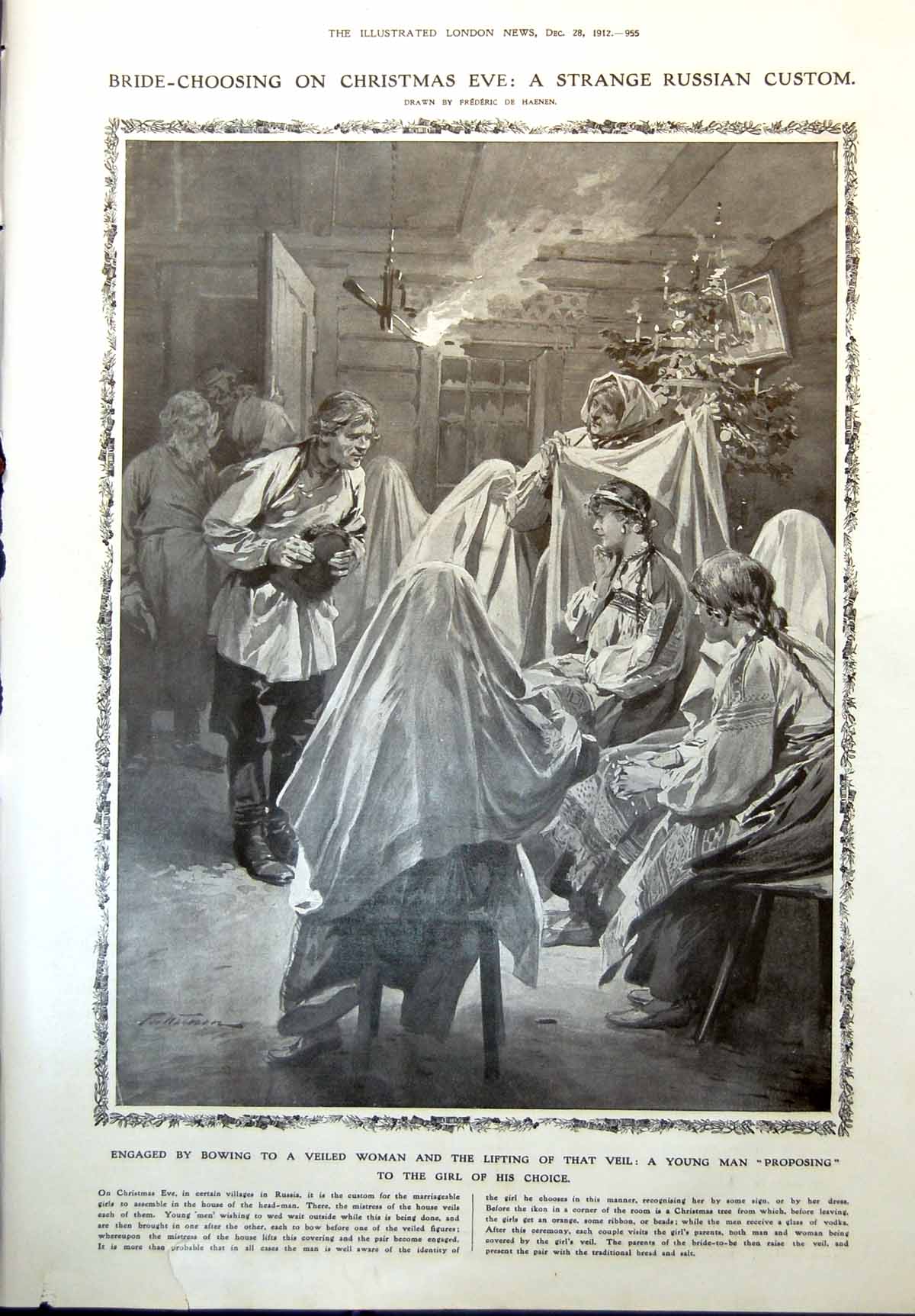 Old Bride Choosing Christmas Eve Russia Bonar Law Union Leaders Food1912 20th