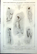 Print Choice Dresses Greek Oriental Directoire Style Bones Skulls Sussex 1912
