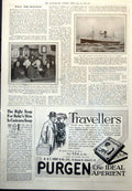 Print Blue Funnel Line S S Nestor Tabernacle Sick Provident Soc Share Out1912