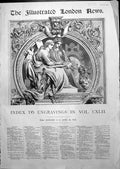 Antique Print Frontispiece Index To Engravings Seated Figures Palette 1913 20th