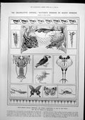 Old Print Animals Decoration Joseph Gauthier England S Africa Rugby 1913 0 20th