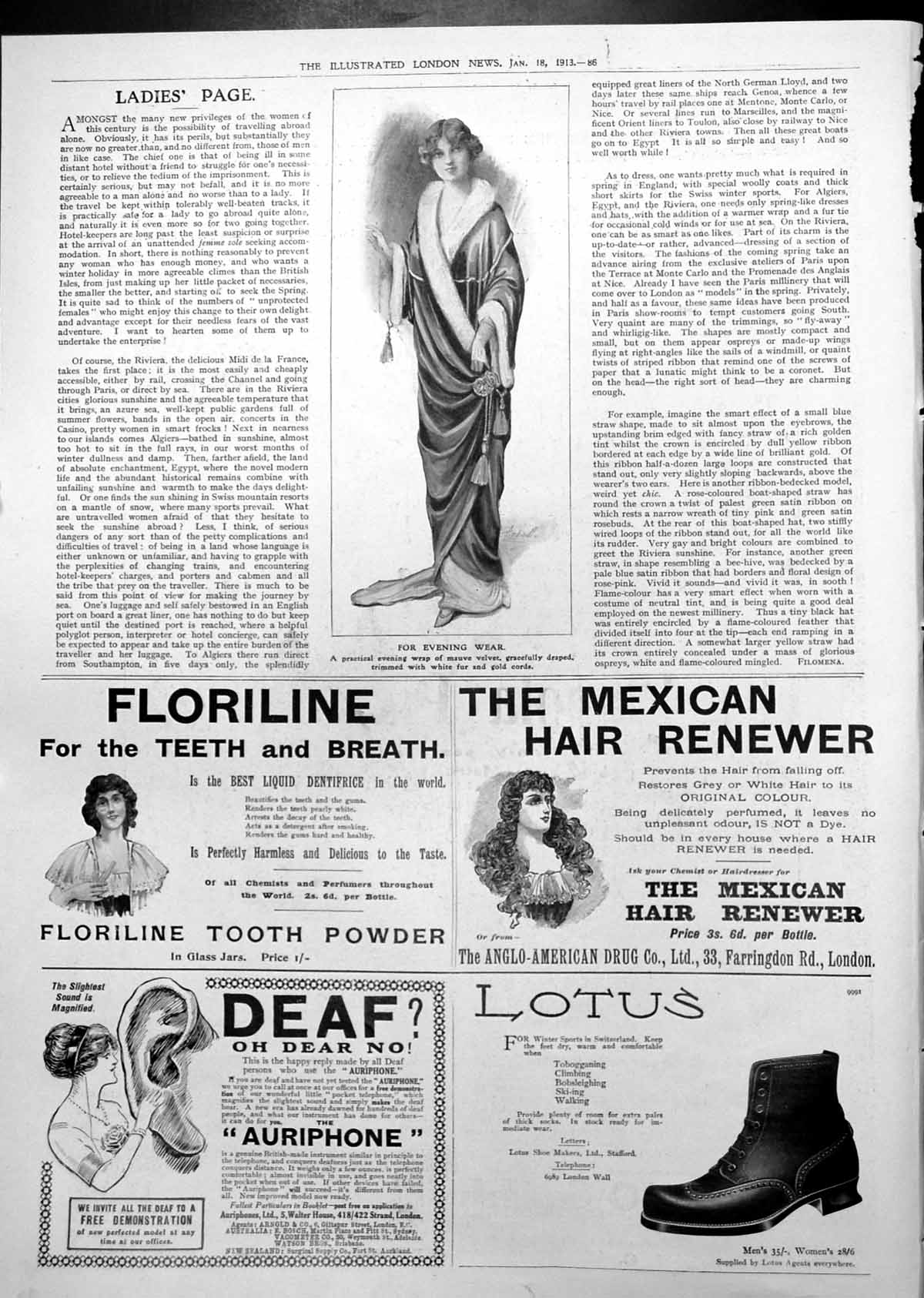 Antique Old Print Velvet Evening Wrap Eno'S Fruit Salt Advert Cherubs 1913 0