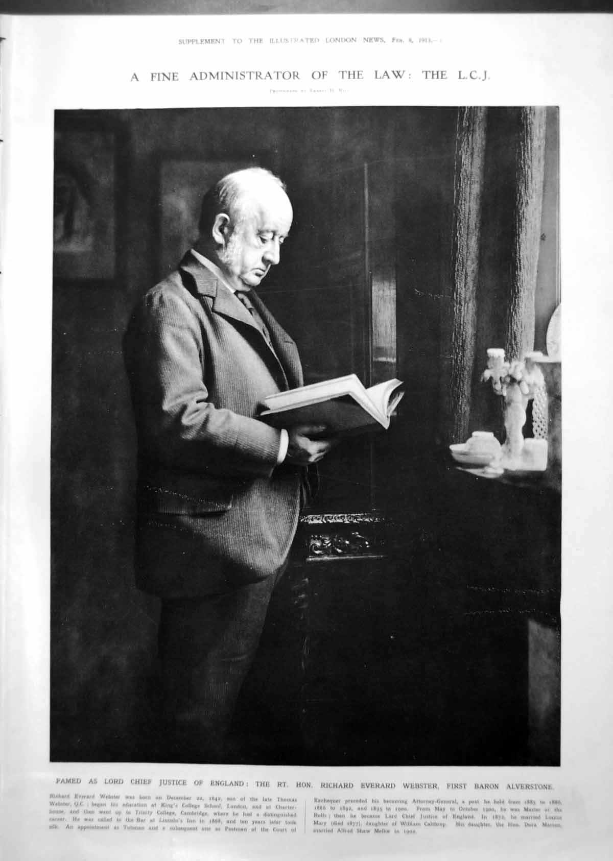 Old L.C.J. Re Webster 1St Baron Alverstone Inside Dreadnaught 1913 10