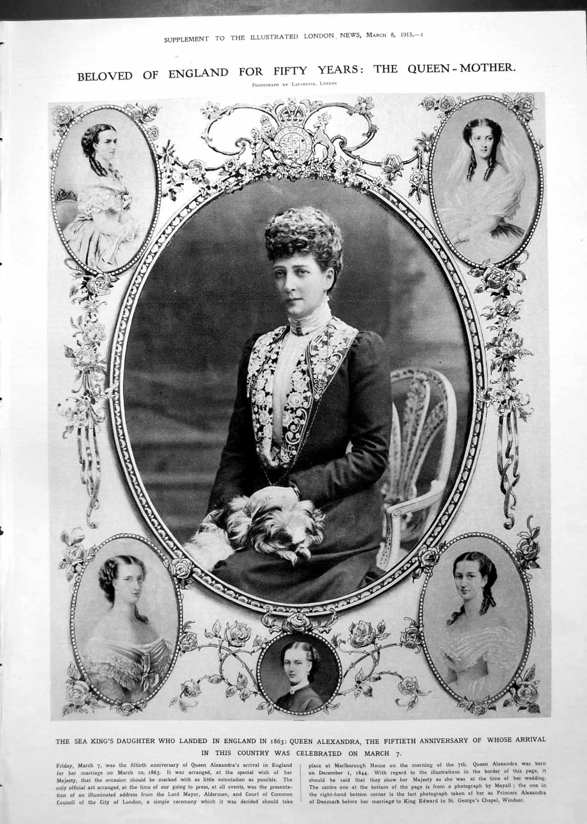 Antique Print Queen Alexandra Portraits Naval Power France Bretagne 1913 10 20th