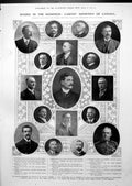 Old Print Cabinet Ministers Canada Portraits Wheatlands Moose Jaw 1913 10 20th
