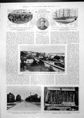 Antique Print Westminster British Columbia Lumber Shipping City Views 1913