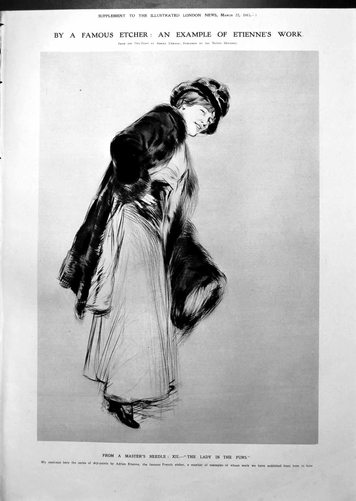 Old Etienne'S Work Lady In The Furs Crown Prince Greece Yanina 1913 10 20th