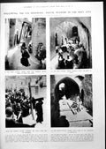 Old Print Easter Pilgrims Via Dolorosa Rouen Cathedral Ae Howarth 1913 10 20th