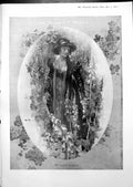 Old Print Colour Summer Mood My Lady'S Garden B&W Fruetidor Flore 1913 11 20th