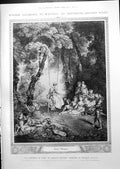 Antique Print Summer Pleasures Lady Swing Woodland Le Livre De Paix 1913 11 20th