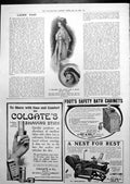 Antique Old Print Tea-Gown Velvet Toque Wolfe'S Schnapps Advertisement 1913