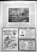 Old H.M.S. Queen Elizabeth As On Completion Scrubb'S Ammonia Ad 1913 20th