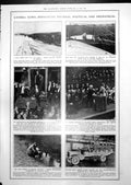 Old Print Train Blow Over Snow Germany Funeral Nazim Pasha Turkish 1913 20th