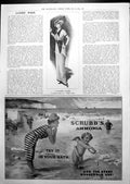 Old Costume Slender Figure Scrubb'S Ammonia Ad Wolfe'S Schnapps 1913 20th