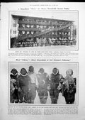 Old Antique Print Blond Eskimos 3-Tier Horse Stables Foot Dinosaur 1913