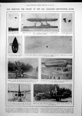 Antique Print Balloon Destroying Prehistoric Sculpture Tus Ditboubert 1913