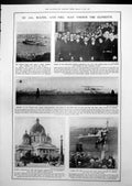 Old Print Hendon Air Race Biplanes Filming Polar Bears Wild Wrangel 1913 20th