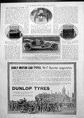 Old Print Ribbed Tyres On Car Beat 100Mph Record Ads Cherry Blossom 1913