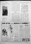 Antique Old Print Clock Presentation Chess Medical Exam Adverts Purgen 1913