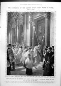 Antique Old Print Holy Week Rome St Peter'S J. Forbes Robertson Hamlet 1913