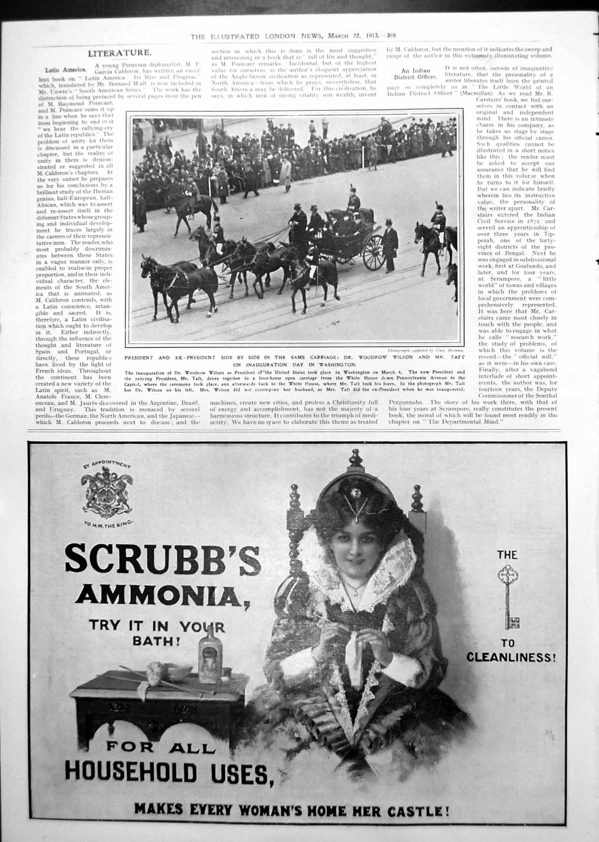 Old W Wilson Taft Carriage Inauguration Dewar Prince Charlie Ad 1913 20th