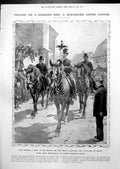 Old Print Cavaliers Christ Ride Easter Prussian Silesia Squid Scars 1913 20th