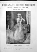 Old Print Buchanan'S Scotch Ad Dolly Varden Visiting Toilette Dress 1913 20th