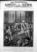 Old Print Field-Marshal Viscount Wolseley Coffin St Paul'S Cathedral 1913 20th