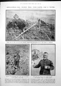 Antique Old Print Adrianople'S Fall Bulgarian General Dead In Trenches 1913