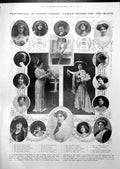 Antique Old Print Famous Covent Garden Singers Season Hallling Man Kent 1913