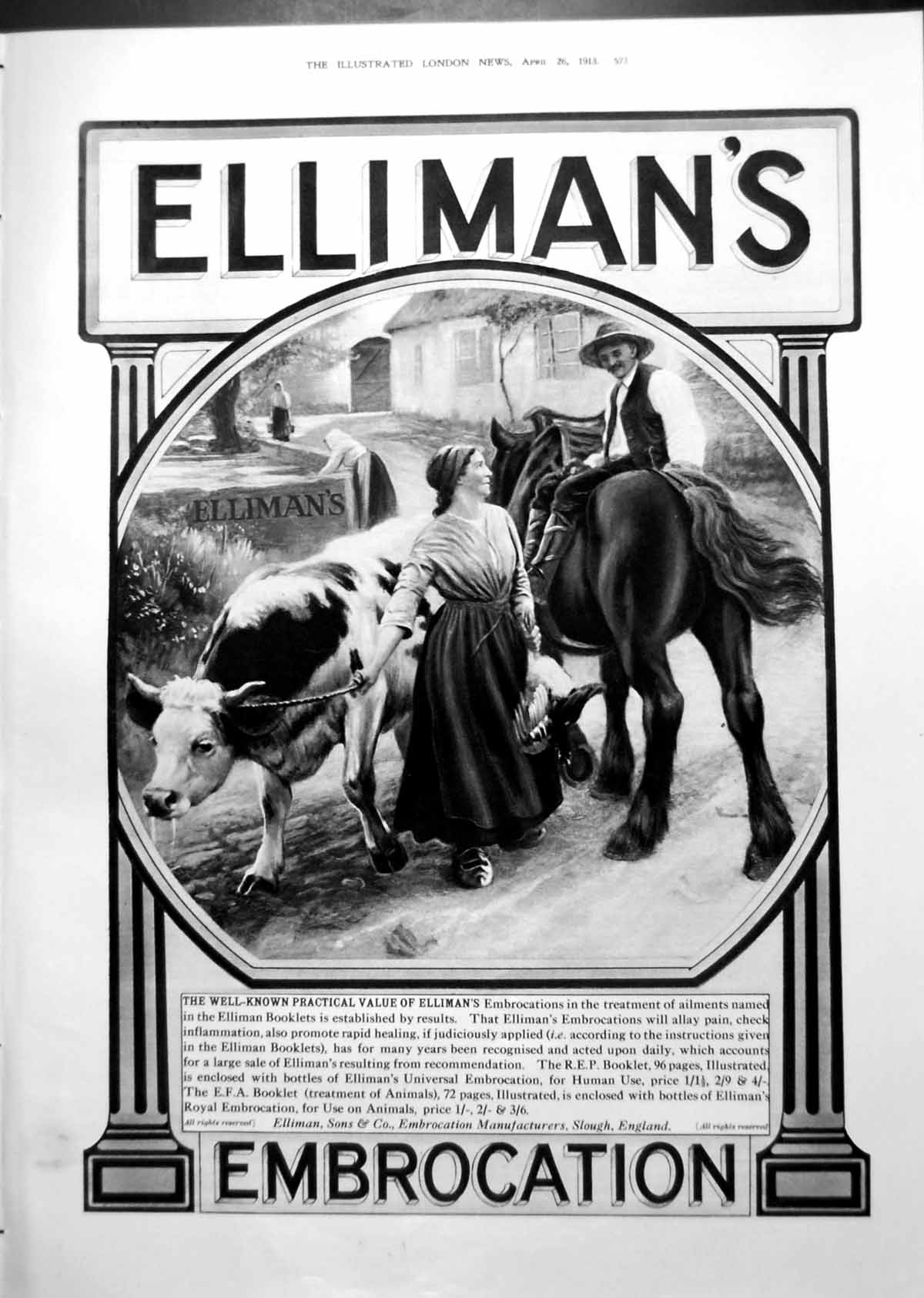 Old Print Elliman'S Advert Blockading Fleet Off Montenegro Scutari 1913 20th