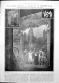Antique Print Projecting Screen Actors Onto Stage Agra Fatehpur-Sikri 1913 20th