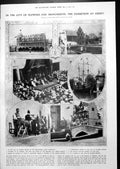 Antique Old Print Exhibition Ghent Easter Gale Swept Away Worthing Pier 1913