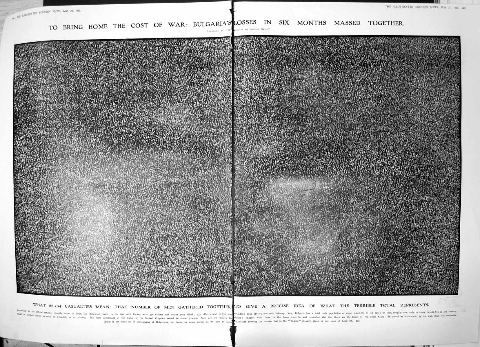 Old What 86,734 Casualties Grouped Together Looks Like Damaged 1913