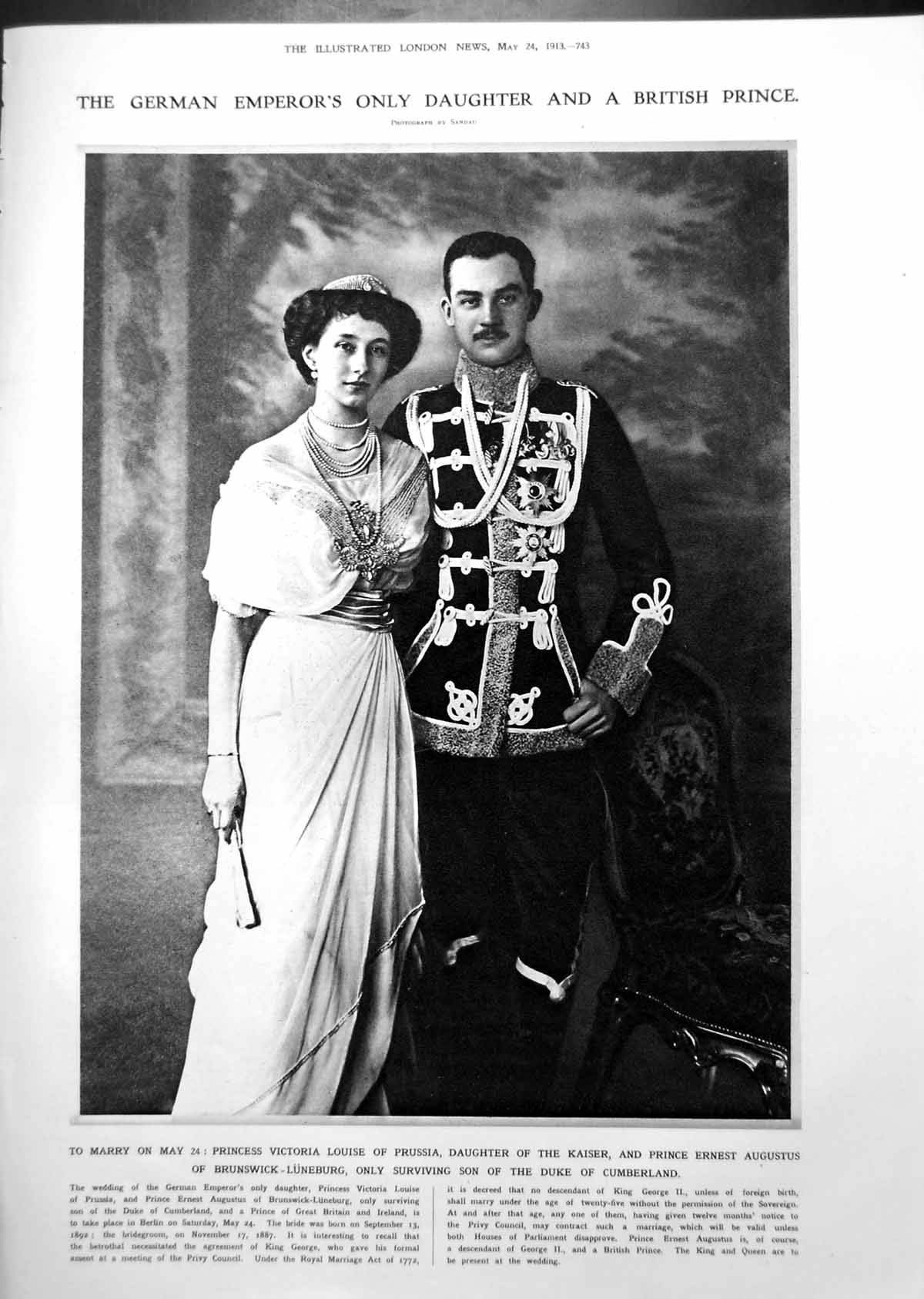 Old Print Princess Victoria Prince Ernest Italian Airships In Action 1913 20th