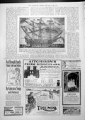 Original Old Antique Print Howards Flagship Ark Royal Formerly Ark Raleigh 1913