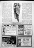 Antique Print Graceful Morning Frock Draped Skirt Tunic Top Muslin Hat 1913