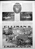 Original Old Antique Print Model American War-Ships Brooklyn Lattice Masts 1913