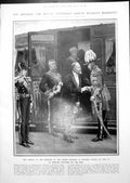 Old M Poincare Meets King Victoria Station Street Crowds Watching 1913 20th