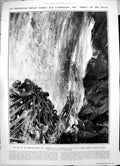Old Print Passing Behind Niagara Falls Cave Winds Tourists Bridges 1913 20th