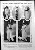 Antique Print Frocks From Parisian Theatres Loetschberg Railway Bridge 1913