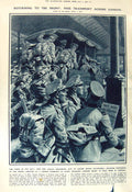 Original Old Vintage Print 1917 M.T.V. London Motor Volunteers French Army War