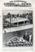 Original Old Vintage Print 1917 Navy British War Ship Boxing Greece Venizelos