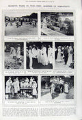 Old Vintage Print 1917 Women War Work Motor Ambulances Japan Ships France 20th
