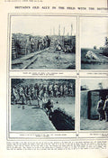 Original Old Vintage Print 1917 British Siers War Gas-Drill Masks German Army